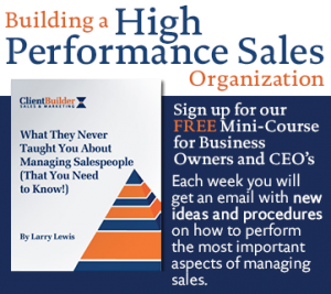 Building a High Performance Sales Organization
